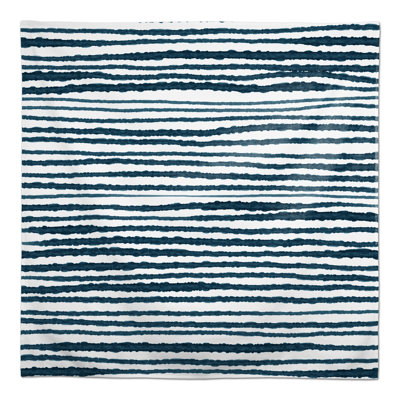 Nappe carrée à rayures en polyester