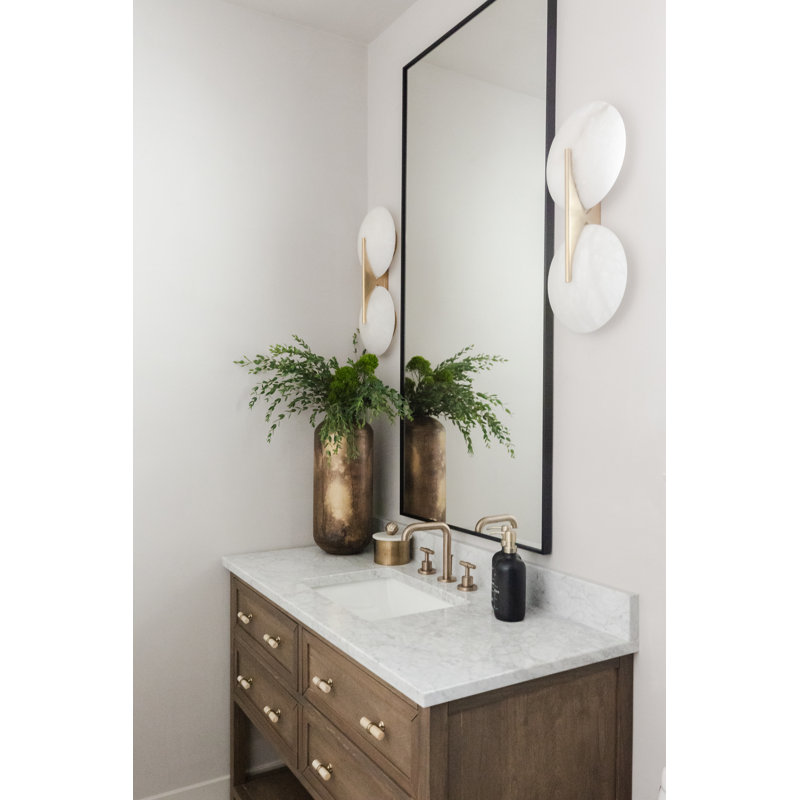 Asteria 2 Light Wall Sconce, Black Brass