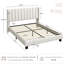Upholstered Bed Frame with Channel Tufted Headboard-77082535-109411455