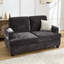 Canapé-lit compact en velours doux pour deux personnes sans repose-pieds-676940048