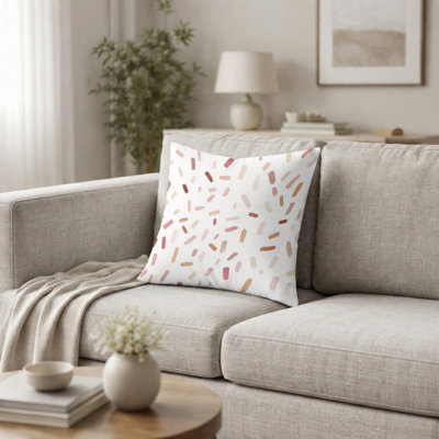 Coussin décoratif French Country - Abstract Dash Flow Blush Sand