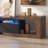 Modern Retractable TV Stand, Extendable TV Cabinet up to 110 Inches, 5 Storage Compartments, Fits Flat Screen TVs-1130900643