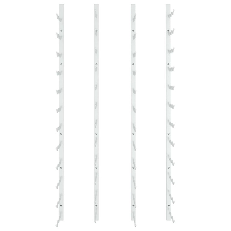 Blackburn 24 Bottle Wall Mounted Wine Bottle Rack, White, 30,5 x 2,5 x 116 cm