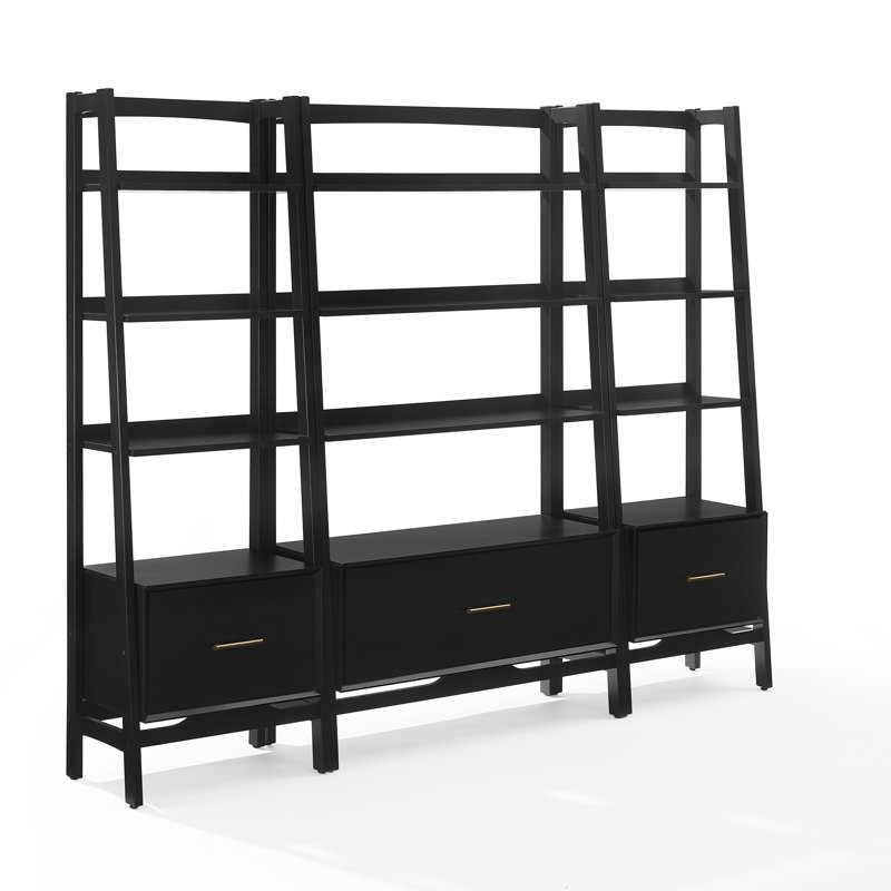 Bibliothèque Stiles H 70,5 po x l 82,25 po Stiles, Noir mat