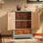 Two-door, two-drawer painted accent cabinet