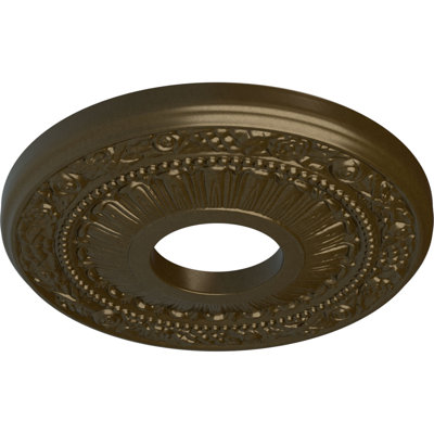 Médaillon de plafond H 12,125 po x l 12,125 po x P 0,875 po Nadia