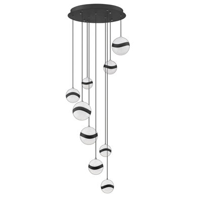 Luminaire DEL noir 9 lumières Galnares
