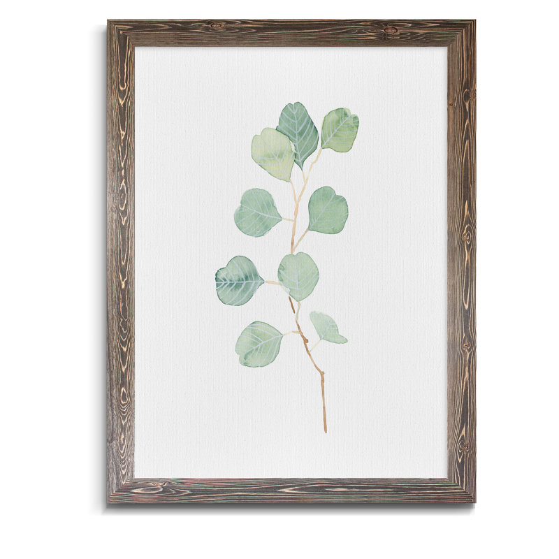Reproduction d’art sur toile encadrée d’eucalyptus doux, H 38 po x l 28 po x P 1,25 po, Cadre espresso