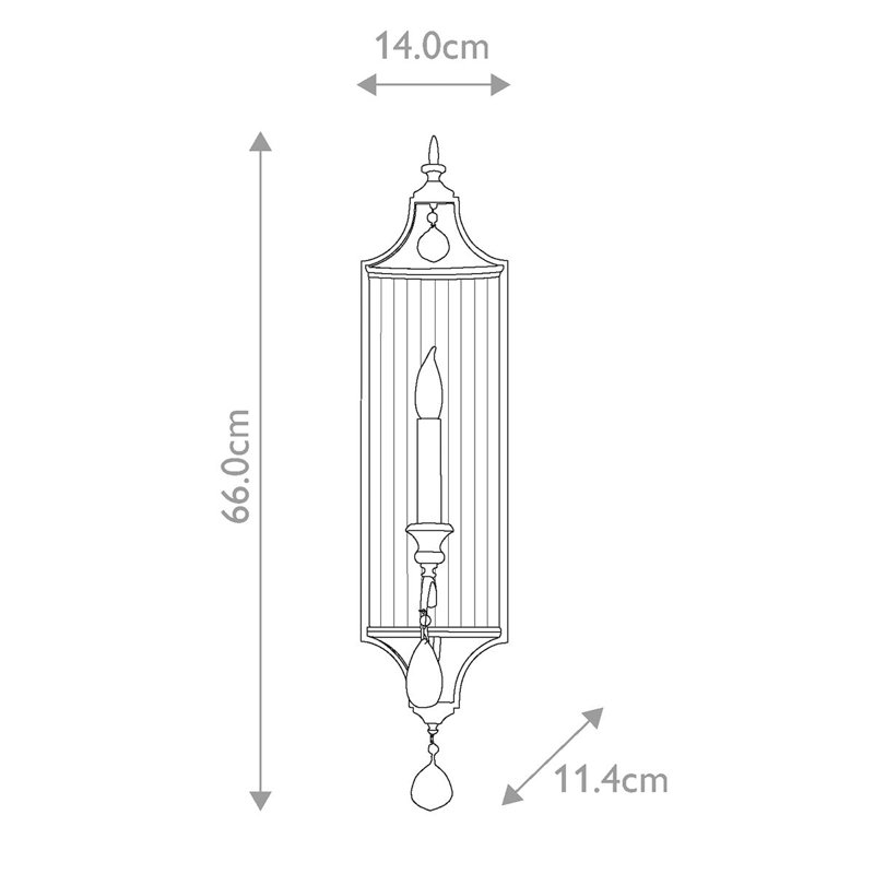 Avenida Glass Candle Wall Light
