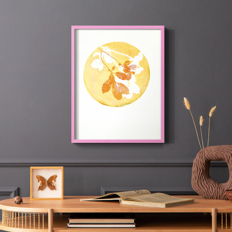 Keep it Simple Framed Print - Solid Wood, 10" H x 8" W, Pink