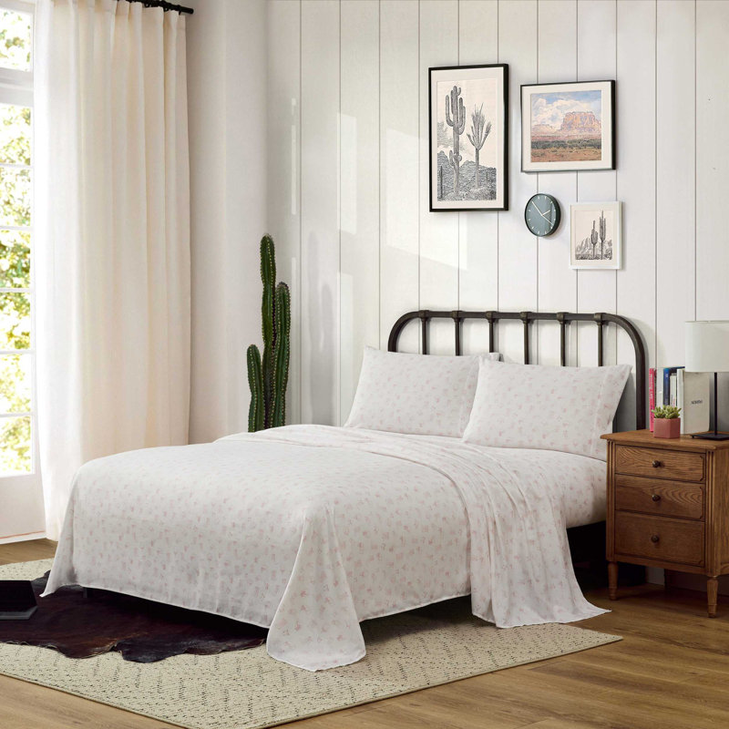 Wrangler Printed Cozy Novelty Sheet Sets, Twin XL Sheet Set with 1 Pillowcase, Cowboy Like Me Pink
