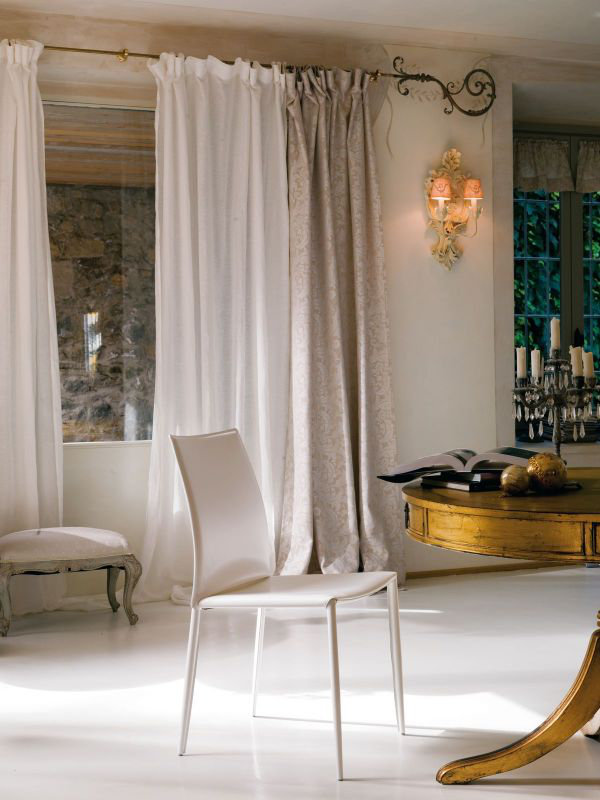 Linda Leather Dining Chair, White