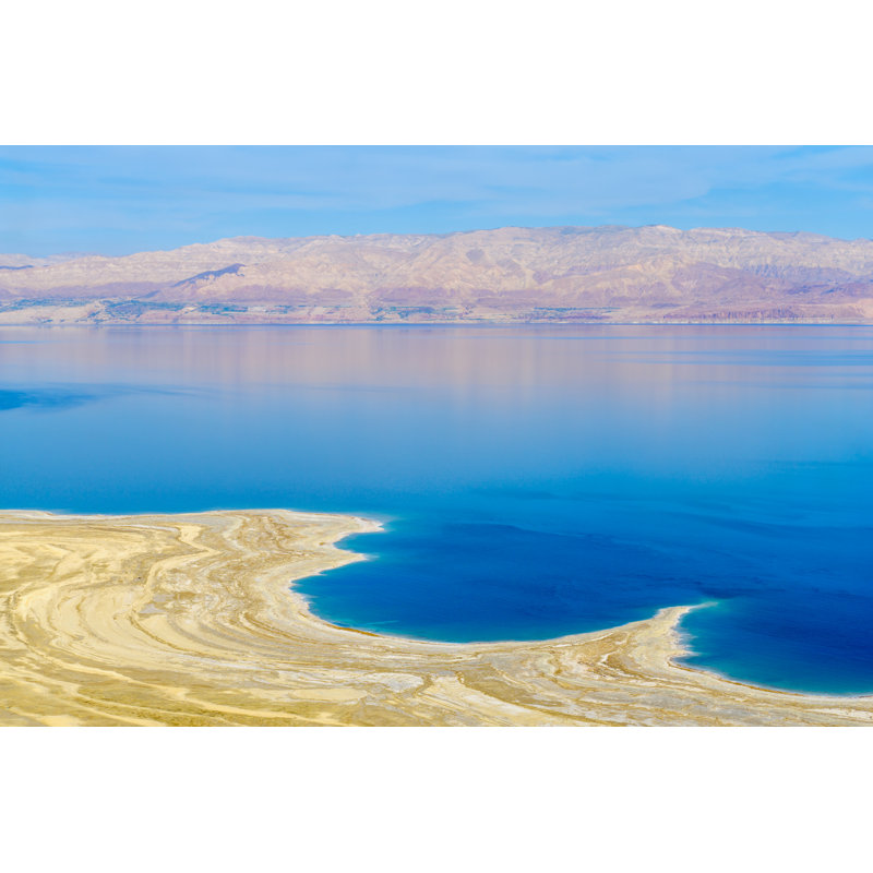 Burrus Coastline Of The Dead Sea - Wrapped Canvas Print, 30cm H x 46cm W x 3.8cm D