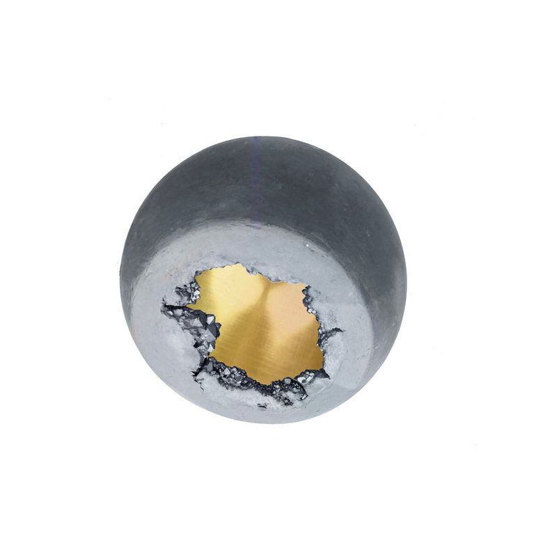 Geode 1 - Light Pendant, Matte Gray, Brass