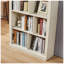 Bibliothèque ouverte moderne à 5 tablettes en blanc - unité de rangement en panneau de fibres à densité moyenne d'une largeur de 31,5 po-130374660