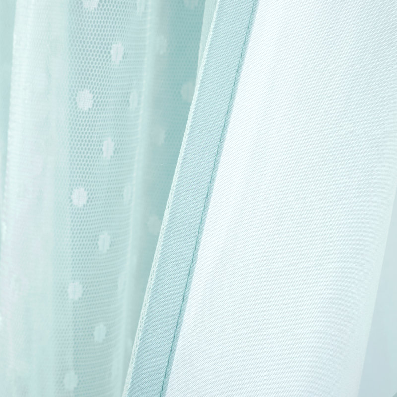 Polka Dot Sheer Sheer Curtain Pair, Blue