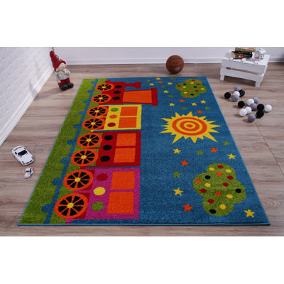 Tapis bleu / vert Kindig