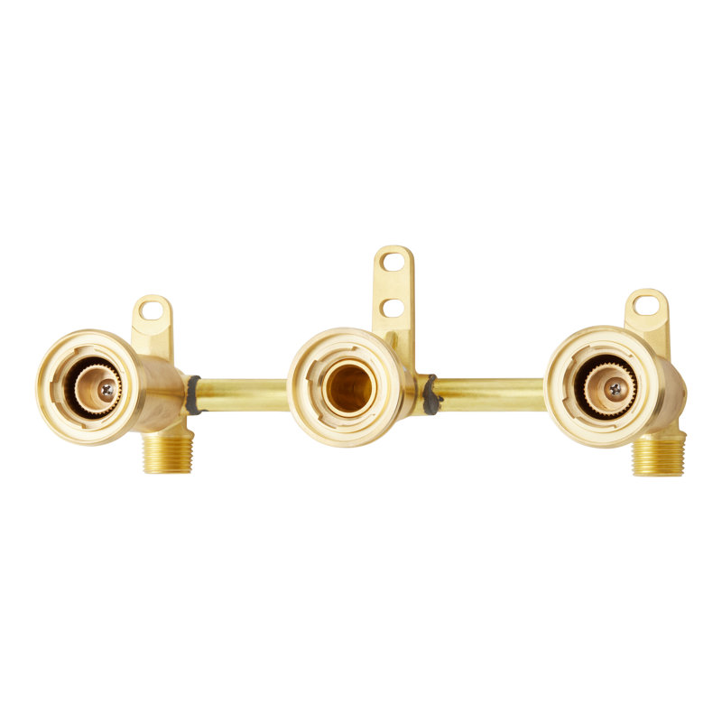 Sefina Wall-Mount Tub Faucet and Rough-In Valve - Chrome, Chrome