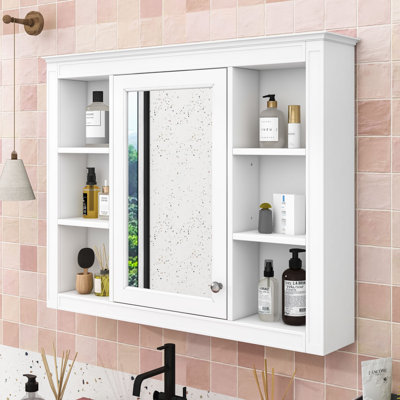 Pharmacie avec porte en miroir pour décoration intérieure moderne