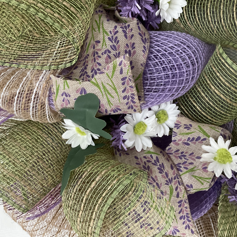Spring Wreath Lavender and Mint Floral