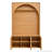 Farmhouse All-in-One Hall Tree with Adjustable Shelves, Retro Arched Entryway Storage Bench with 3 Cabinets, Wooden Coat Rack Organizer with 4 Golden Hooks for Mudroom, Hallway-1807060305
