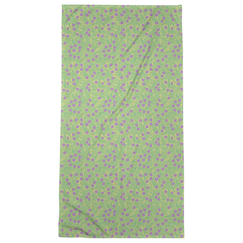 Katelyn Elizabeth Bath Towel, Yellow/Green/Purple