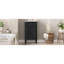 Ensemble de meuble-lavabo simple de 18 po avec lavabo en céramique, ensemble de meuble-lavabo autoportant avec porte à fermeture douce, tablette réglable, style français, pieds pleins, noir-129908281-129908280