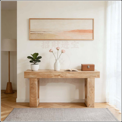 Console en bois, table d'appoint pour canapé, table de salon rectangulaire pour le charme rustique et la durabilité