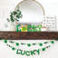 Décoration de lettre «chanceux» en bois de la Saint-Patrick - pièce maîtresse de table Shamrock 5 pièces pour la maison et le plateau à niveaux