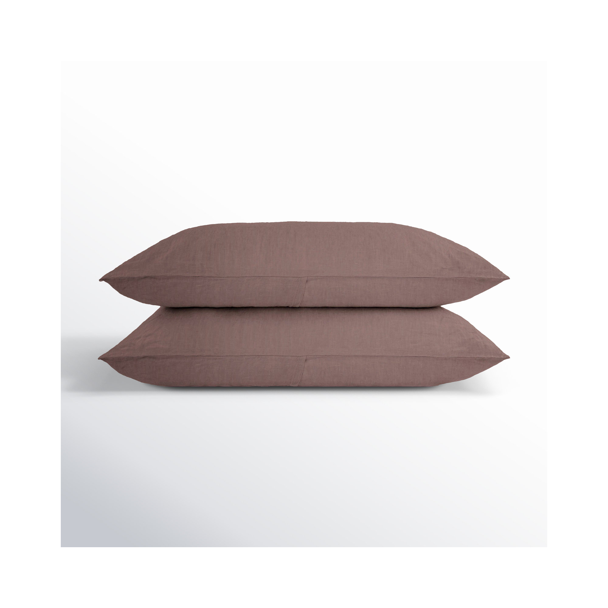 100% French Linen Pillowcase Set, King Pillowcase, Clove