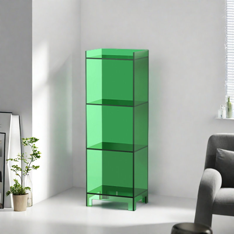 Bibliothèque simple, tendance et belle, (4 tablettes) H 47,2 po x l 15,7 po x P 11,8 po, Vert