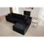 Canapé modulaire en L avec siège profond, sans assemblage requis, canapé modulaire pour salon, chambre à coucher, appartement, noir-983216956