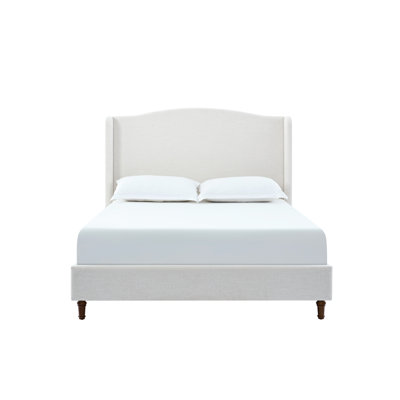 Tall 54" Headboard King Bed - Chenille Upholstery Minimalist Living Room Decoration No Box Spring Easy To Construct Home Decor Quick Assemble