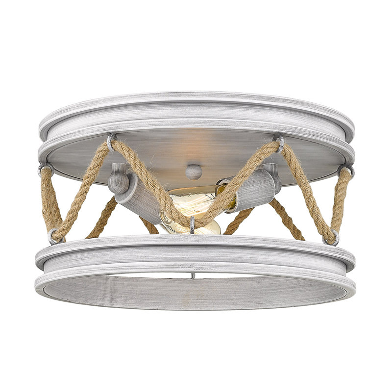 Steel Flush Mount, Gray Driftwood