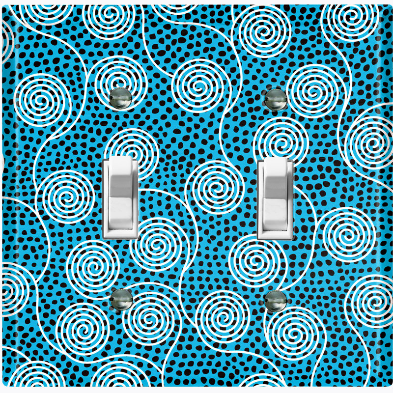 Patterned 2 - Gang Toggle Light Switch Standard Wall Plate
