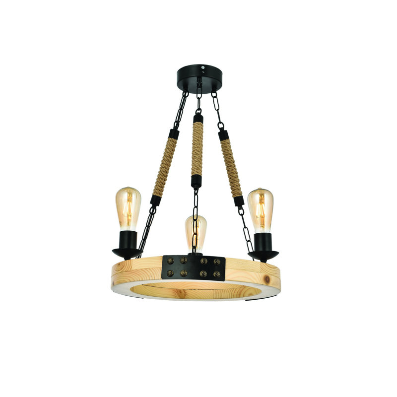 Messer 3 - Light Bulb Pendant, Oak