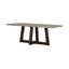 Markham Modern 79" Rectangle Dining Table in Grey Concrete and Dark Grey Oak