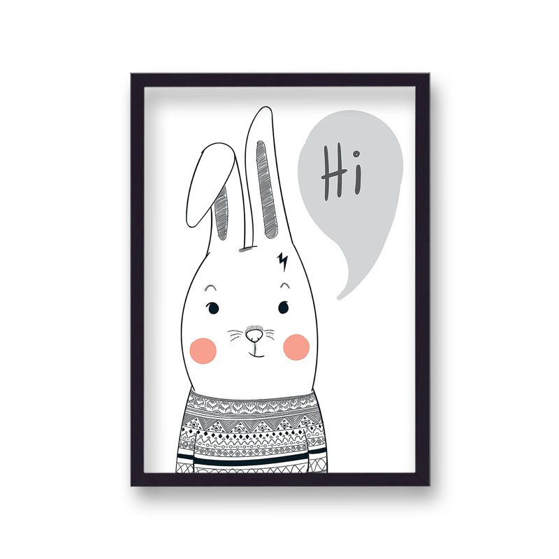Hi Bunny Cool Jumper by Vouvart - Single Picture Frame Print