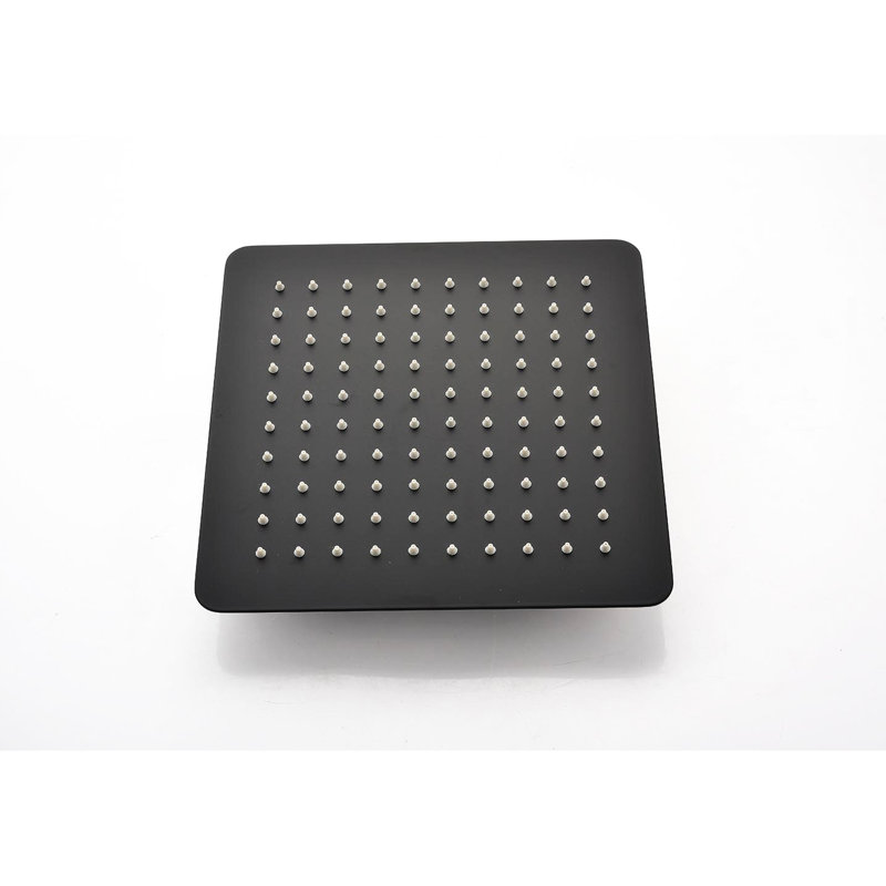 Ceiling Mounted Shower - Efficient Water Spray Matte Black 12" System Mount, Brass & Stainless, Stylish, Matte Black