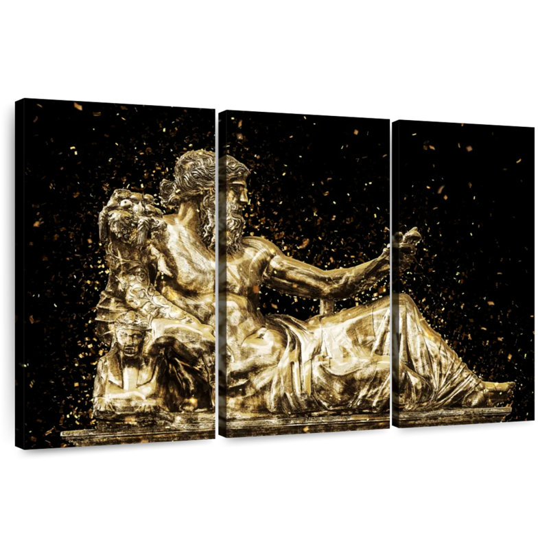 Leisha Golden Roman Statue, 20" H x 33" W