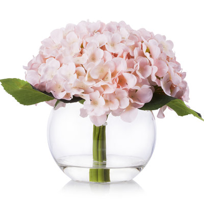 Silk Hydrangea Arrangement in Vase
