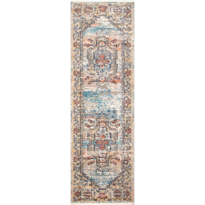 Machado Traditional Power Loom Performance Beige Rug