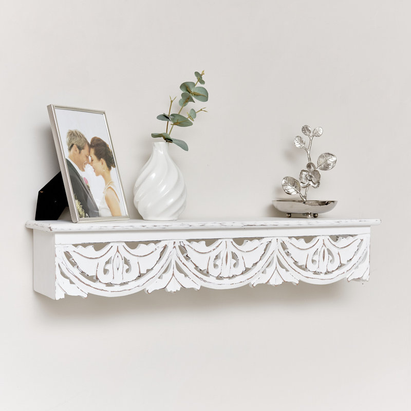 Faolan Wood Floating Shelf, 10.5cm H x 60cm W x 13cm D