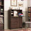 Armoire de bureau avec bureau pliable Rangement | L 31,5 po x P 13,8 po x H 47,2 po | Panneau de particules