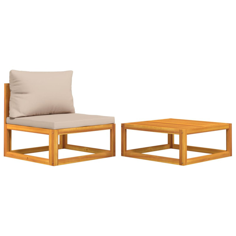 Acacia Outdoor Lounge Chair, Taupe