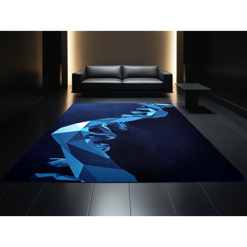 Tapis géométrique moderne et contemporain lavable à la machine Helena, 4 x 2