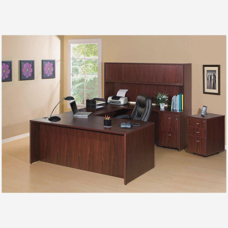 Mahogany 72'' Wide Desk Hutch with Doors