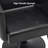  Inbox Zero Swivel Salon Chair, All Black Barber Styling Chair, Faux Leather