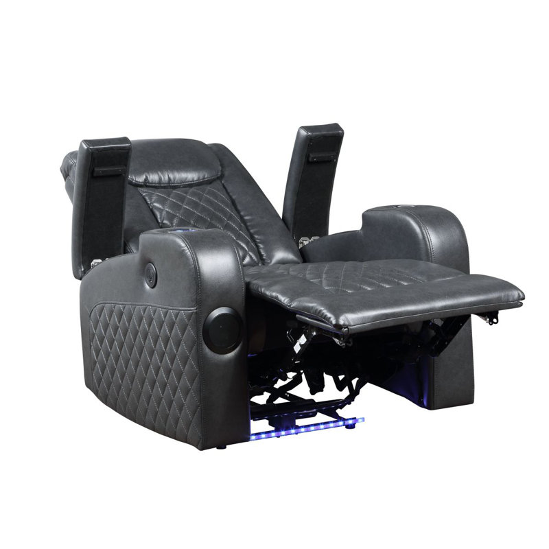 Power Recliner With Bluetooth, Gray