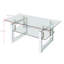 Table basse transparente en verre trempé - Design épuré et moderne